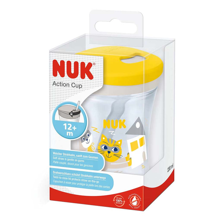 Nuk 230ml Action Cup With Soft Drinking Straw For 12 Months+ Toddler, Assorted Pack of 1's - Easy Pharmacy LLC