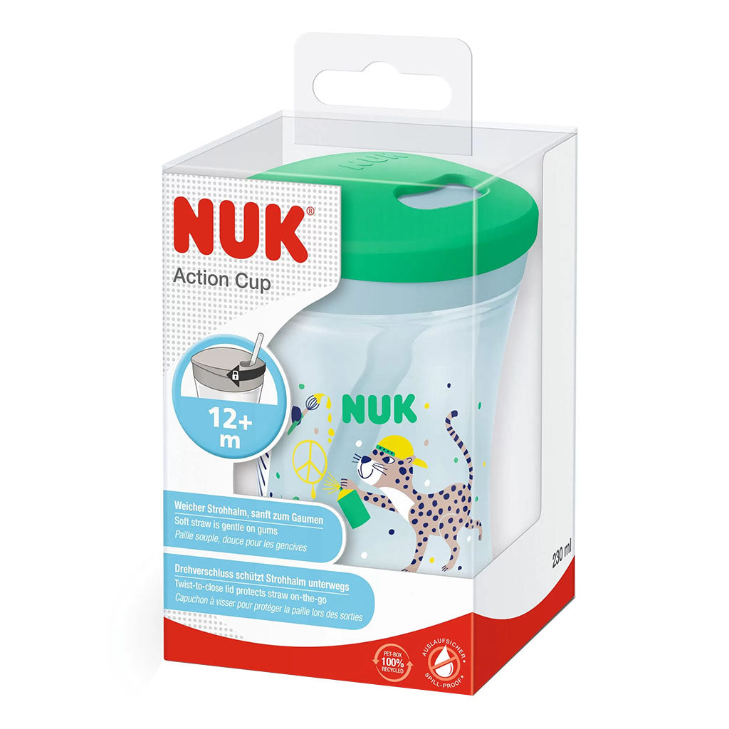 Nuk 230ml Action Cup With Soft Drinking Straw For 12 Months+ Toddler, Assorted Pack of 1's - Easy Pharmacy LLC