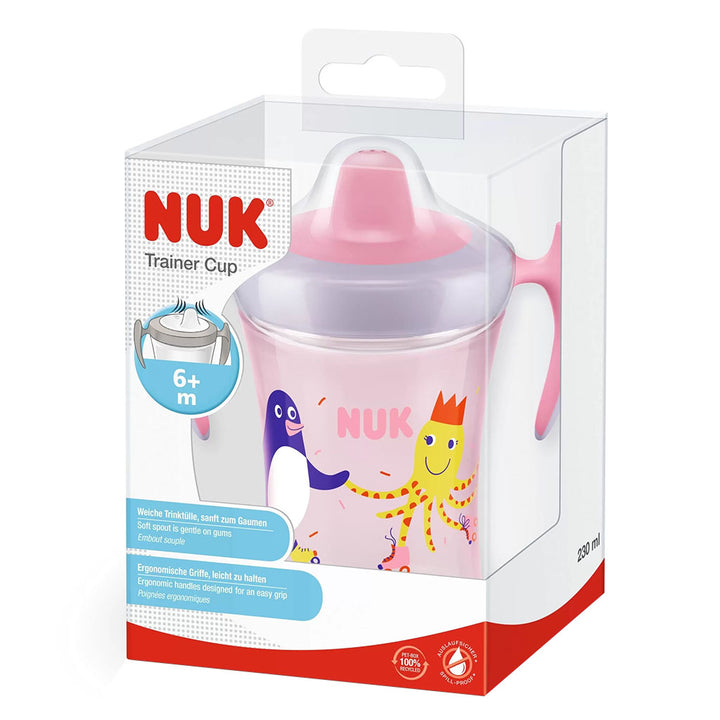 Nuk 230ml Trainer Cup With Soft Spout & Ergonomic Handle For 6 months+ Baby, Assorted Pack of 1's - Easy Pharmacy LLC