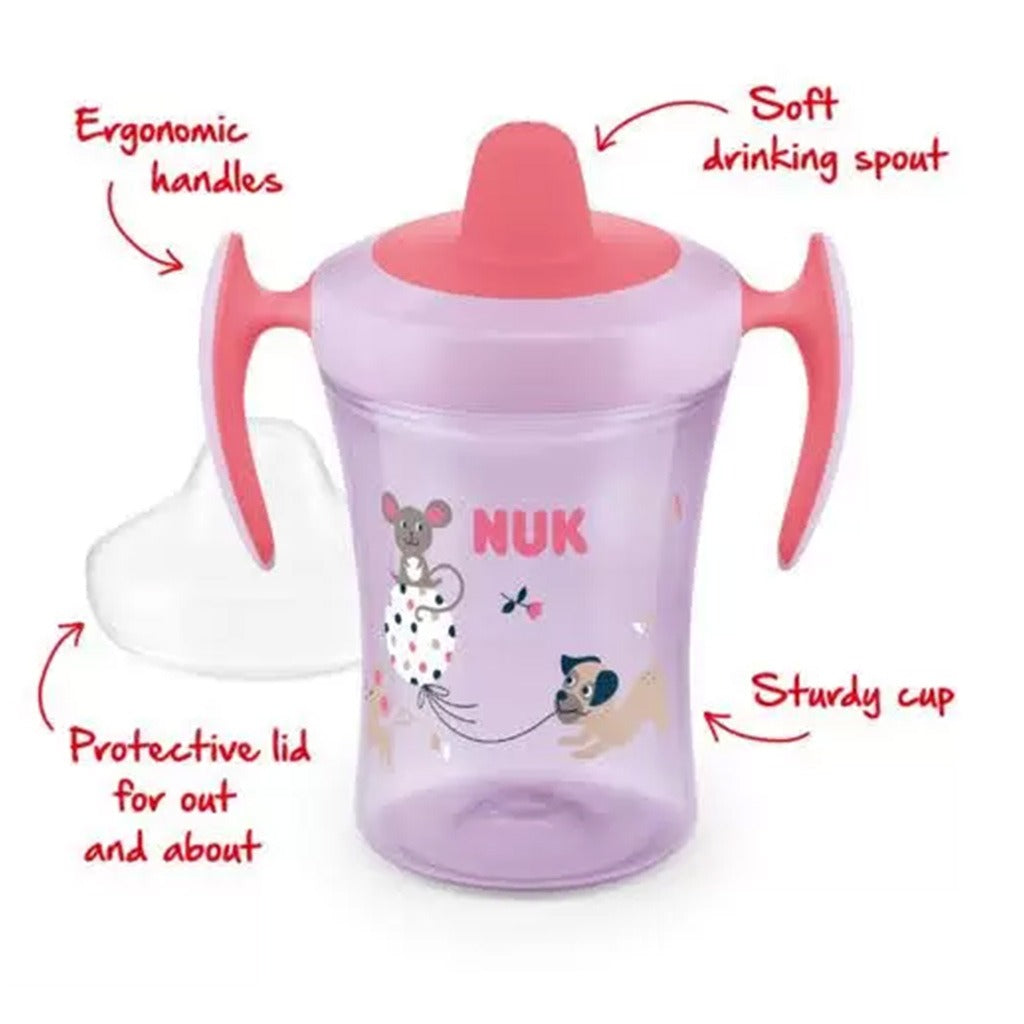 Nuk 230ml Trainer Cup With Soft Spout & Ergonomic Handle For 6 months+ Baby, Assorted Pack of 1's - Easy Pharmacy LLC