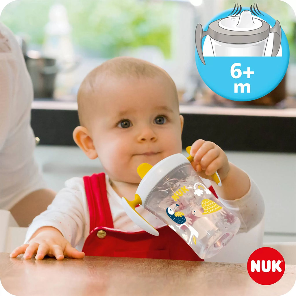 Nuk 230ml Trainer Cup With Soft Spout & Ergonomic Handle For 6 months+ Baby, Assorted Pack of 1's - Easy Pharmacy LLC