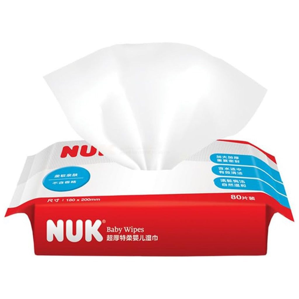 NUK Extra Soft & Thick Fragrance-Free Baby Wet Wipes, 3 x 80's, 2+1 Promo Pack - Easy Pharmacy LLC
