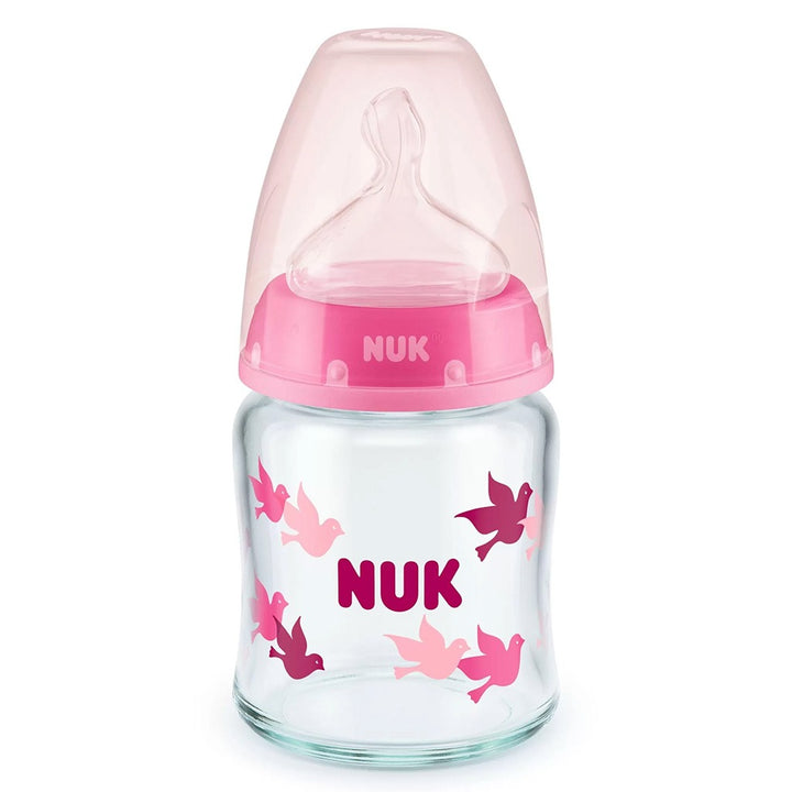 Nuk First Choice+ 120ml Anti-Colic Baby Feeding Glass Bottle With Temperature Control, Assorted Pack of 1's - Easy Pharmacy LLC