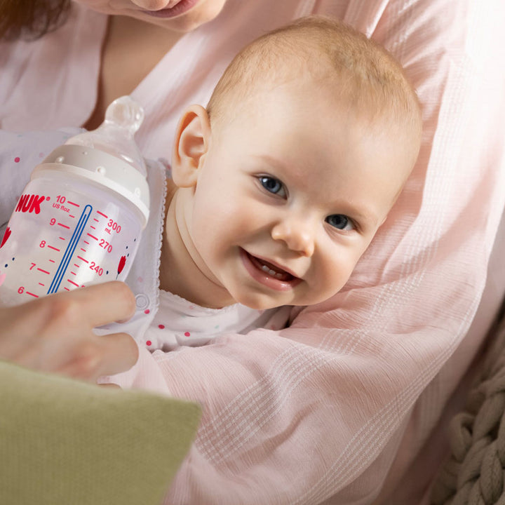Nuk First Choice+ 120ml Anti-Colic Baby Feeding Glass Bottle With Temperature Control, Assorted Pack of 1's - Easy Pharmacy LLC