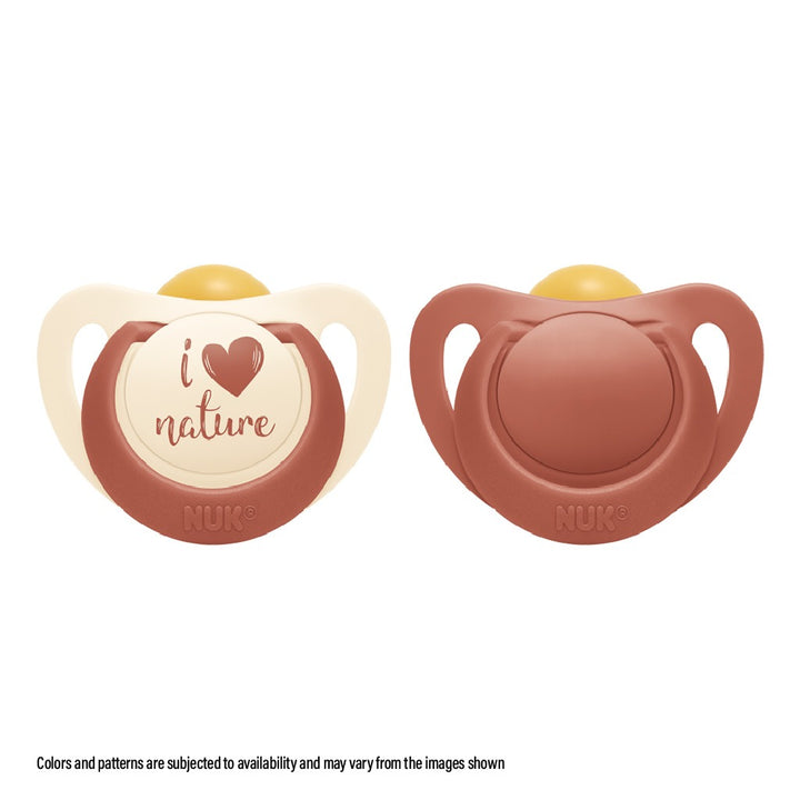 NUK For Nature 98% Natural Rubber Soothers For 0-6 Months Baby, Assorted Pack of 2's - Easy Pharmacy LLC