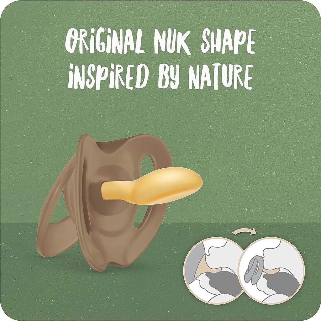 NUK For Nature 98% Natural Rubber Soothers For 0-6 Months Baby, Assorted Pack of 2's - Easy Pharmacy LLC