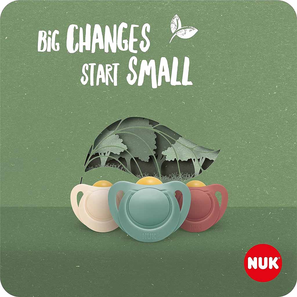 NUK For Nature 98% Natural Rubber Soothers For 6-18 Months Baby, Assorted Pack of 2's - Easy Pharmacy LLC