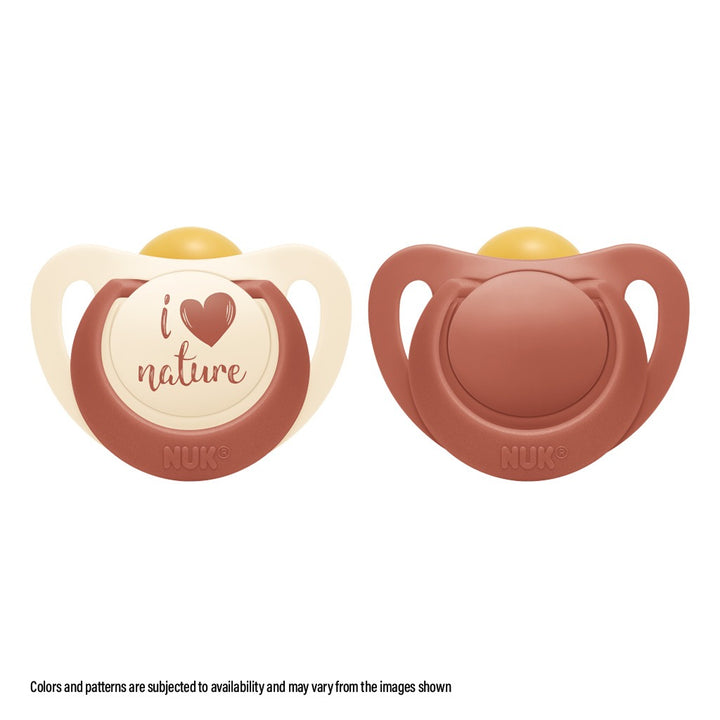 NUK For Nature 98% Natural Rubber Soothers For 6-18 Months Baby, Assorted Pack of 2's - Easy Pharmacy LLC