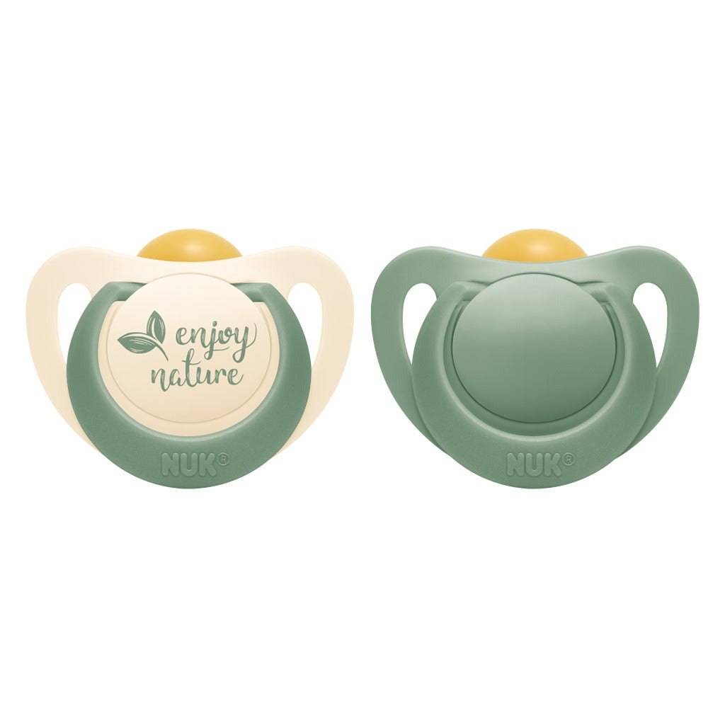NUK For Nature 98% Natural Rubber Soothers For 6-18 Months Baby, Assorted Pack of 2's - Easy Pharmacy LLC