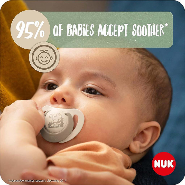 NUK For Nature 98% Natural Rubber Soothers For 6-18 Months Baby, Assorted Pack of 2's - Easy Pharmacy LLC