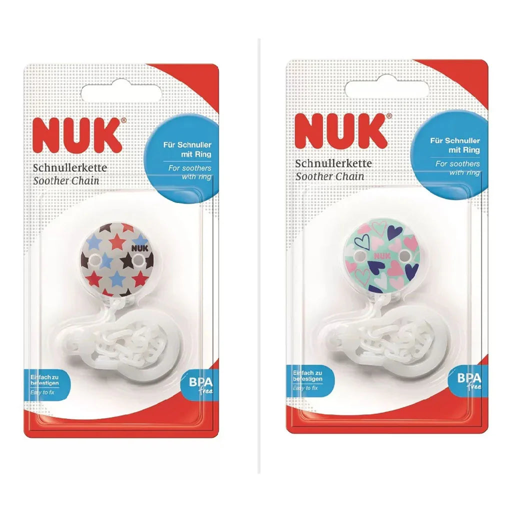 Nuk Soother Chain With Clip For Baby, Assorted Pack of 1's - Easy Pharmacy LLC