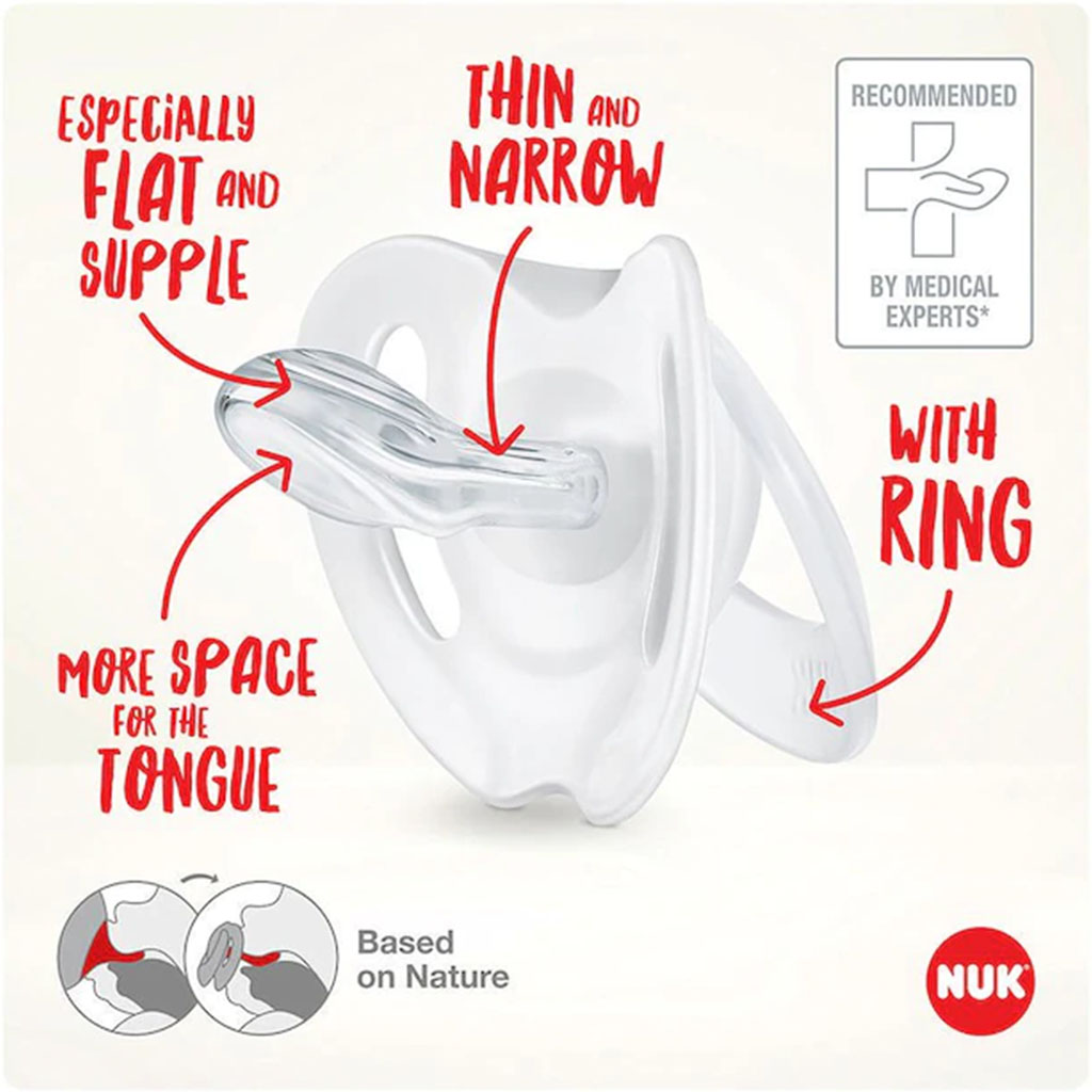 NUK Star Silicone Soother For 0-6 Months Baby, Assorted Pack of 2's - Easy Pharmacy LLC
