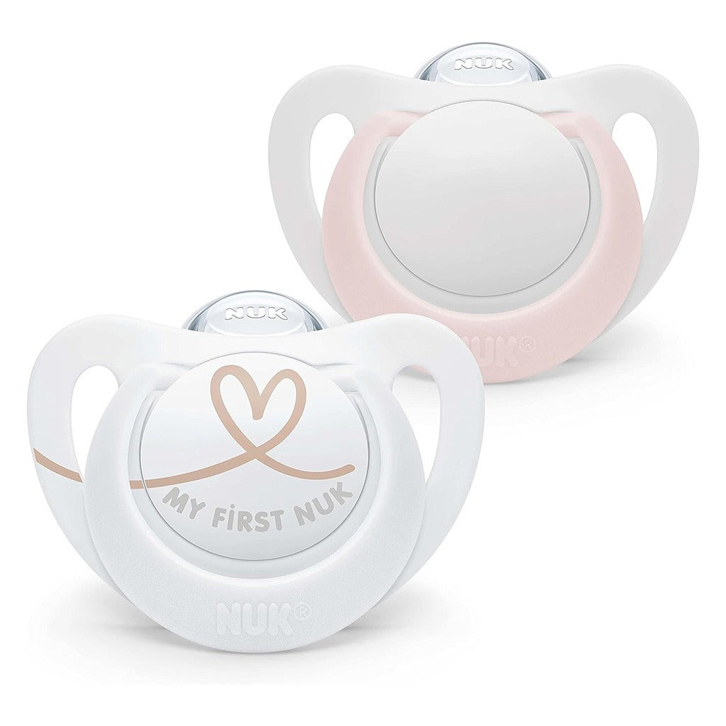 NUK Star Silicone Soother For 0-6 Months Baby, Assorted Pack of 2's - Easy Pharmacy LLC
