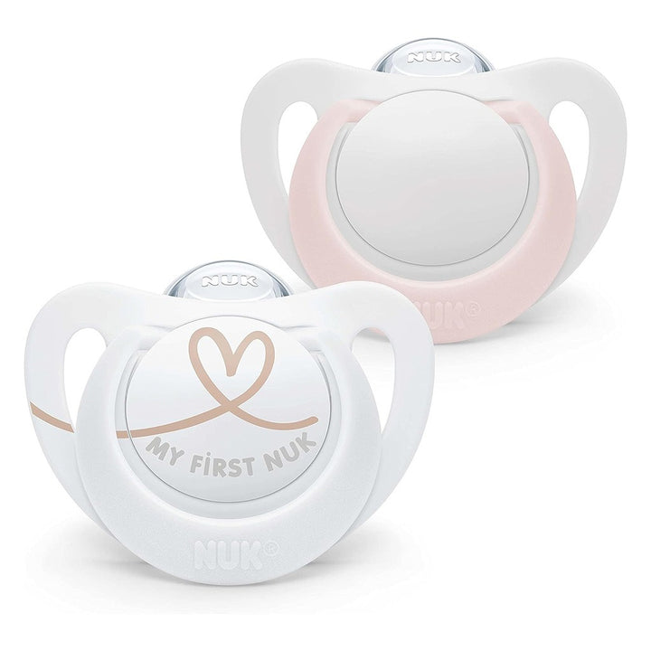 NUK Star Silicone Soother For 0-6 Months Baby, Assorted Pack of 2's - Easy Pharmacy LLC