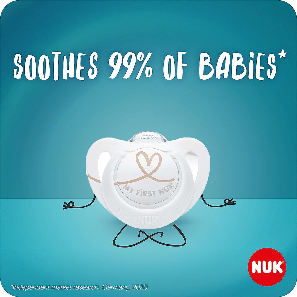 NUK Star Silicone Soother For 0-6 Months Baby, Assorted Pack of 2's - Easy Pharmacy LLC