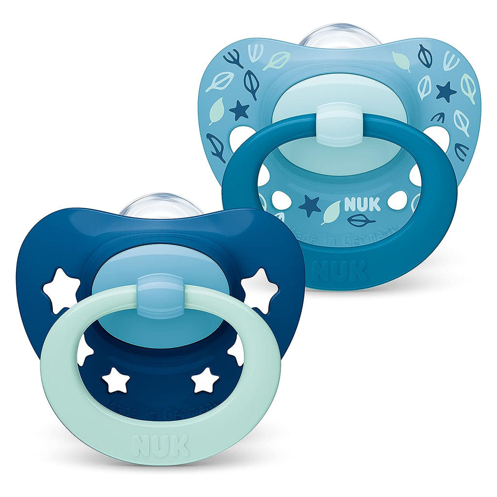 Nuk Signature Silicone Soother For 6-18 Months Baby, Assorted Pack of 2's - Easy Pharmacy LLC