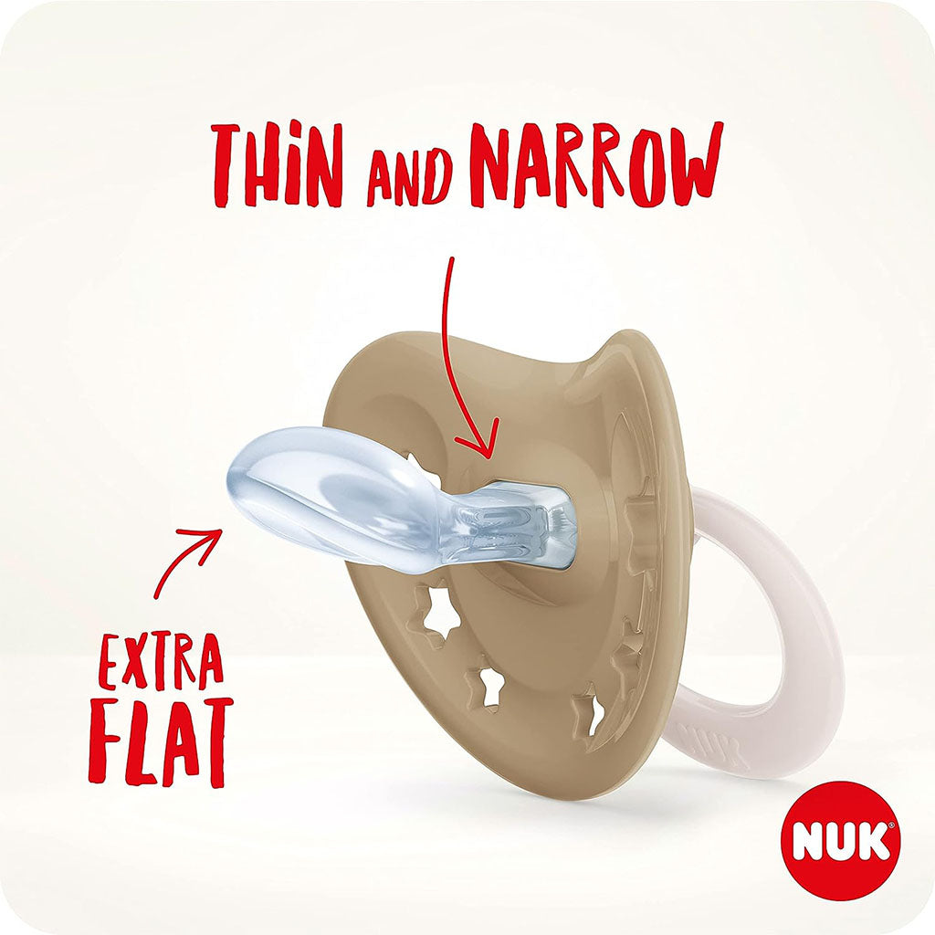 Nuk Signature Silicone Soother For 6-18 Months Baby, Assorted Pack of 2's - Easy Pharmacy LLC