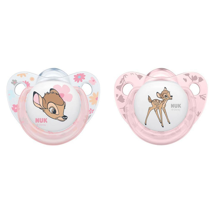 Nuk Disney Bambi Trendline Silicone Soother For 0-6 Months Baby, Assorted Pack of 2's - Easy Pharmacy LLC