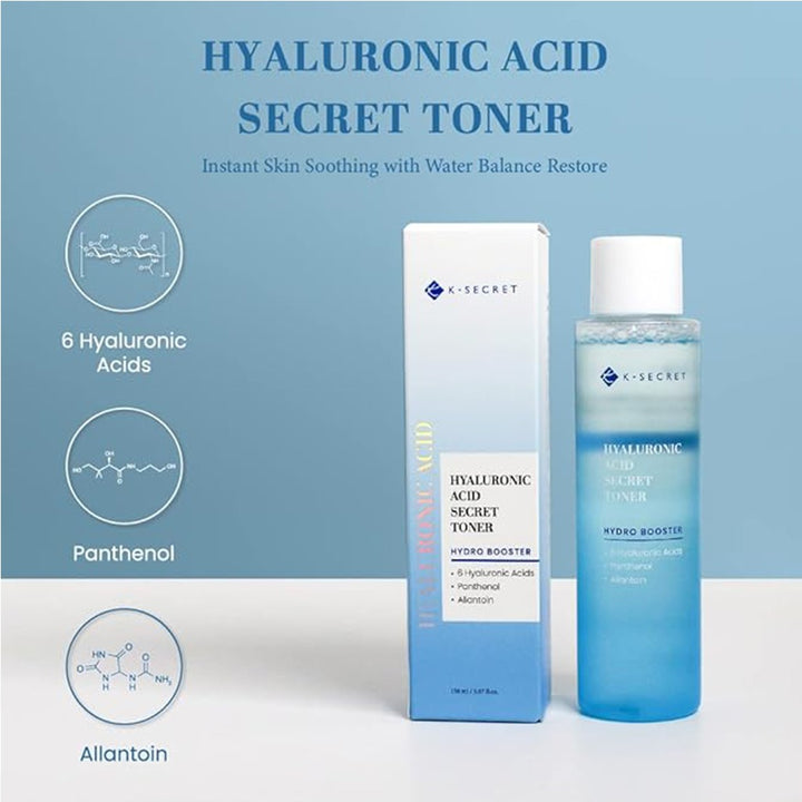 K-Secret Hyaluronic Acid Hydro Booster Facial Secret Toner For Hydration 150ml - Easy Pharmacy LLC