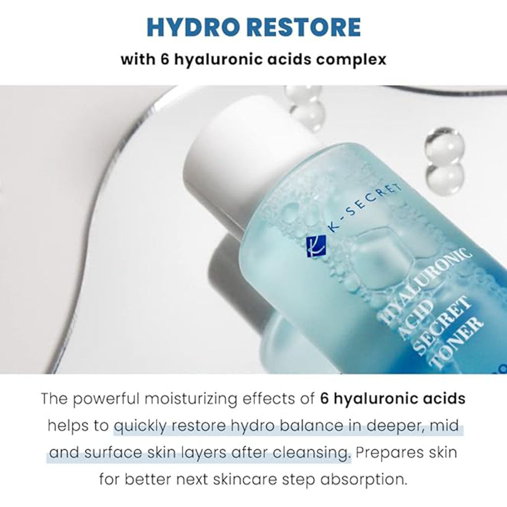 K-Secret Hyaluronic Acid Hydro Booster Facial Secret Toner For Hydration 150ml - Easy Pharmacy LLC