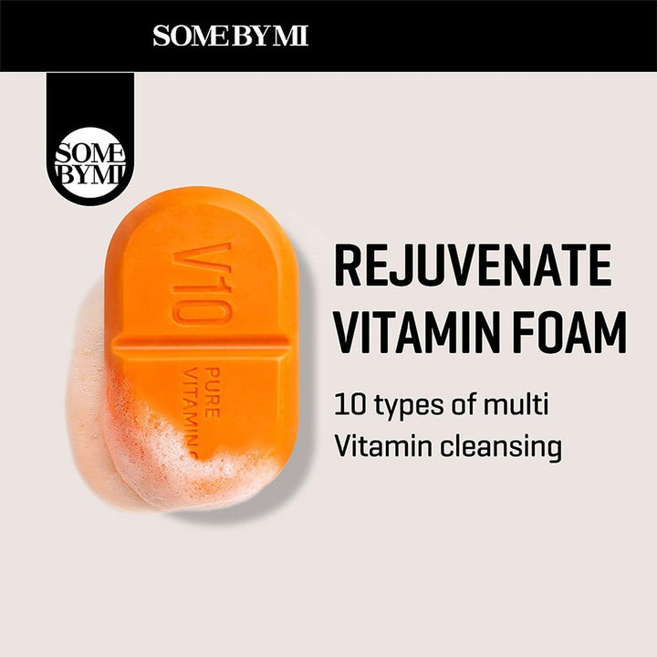 Some By Mi Pure Vitamin C V10 Multi Vita Brightening Cleansing Bar 95g - Easy Pharmacy LLC