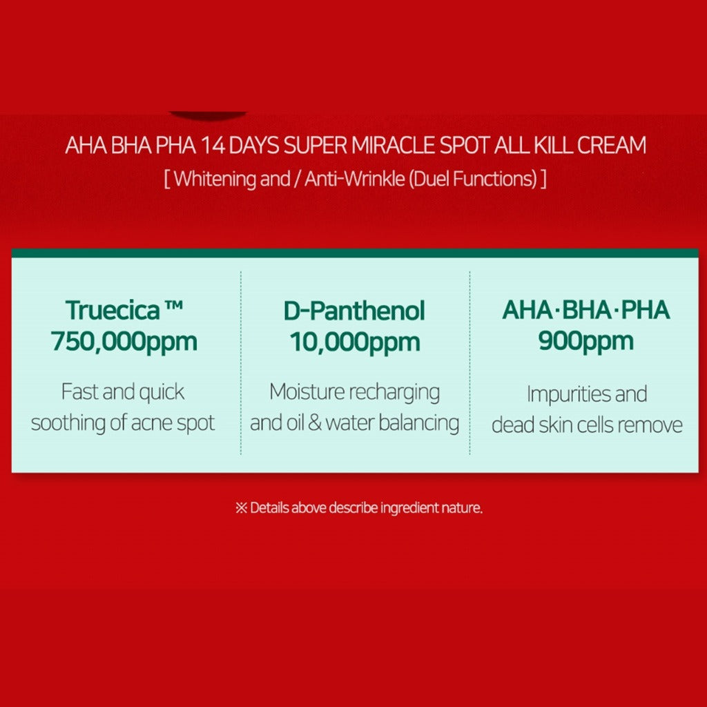 Some By Mi AHA BHA PHA 14 Days Super Miracle Spot All Kill Cream 30ml - Easy Pharmacy LLC