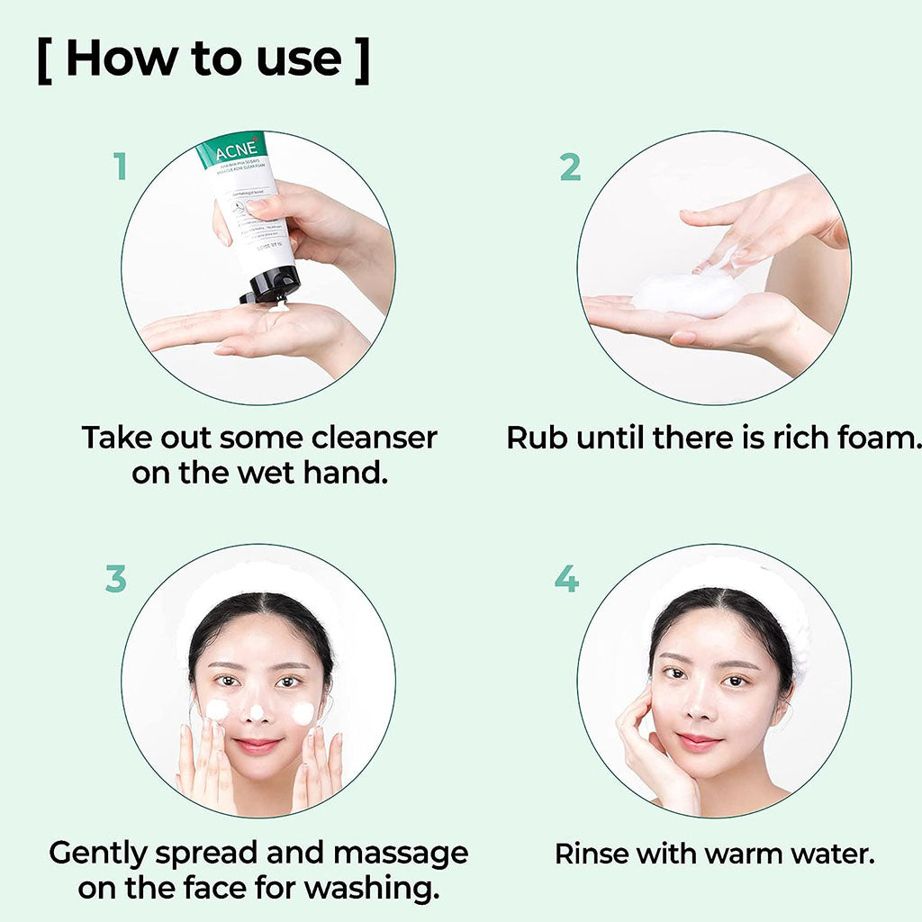 Some By Mi AHA BHA PHA 30 Days Miracle Acne Clear Foam Cleanser For Acne-Prone Skin 100ml - Easy Pharmacy LLC