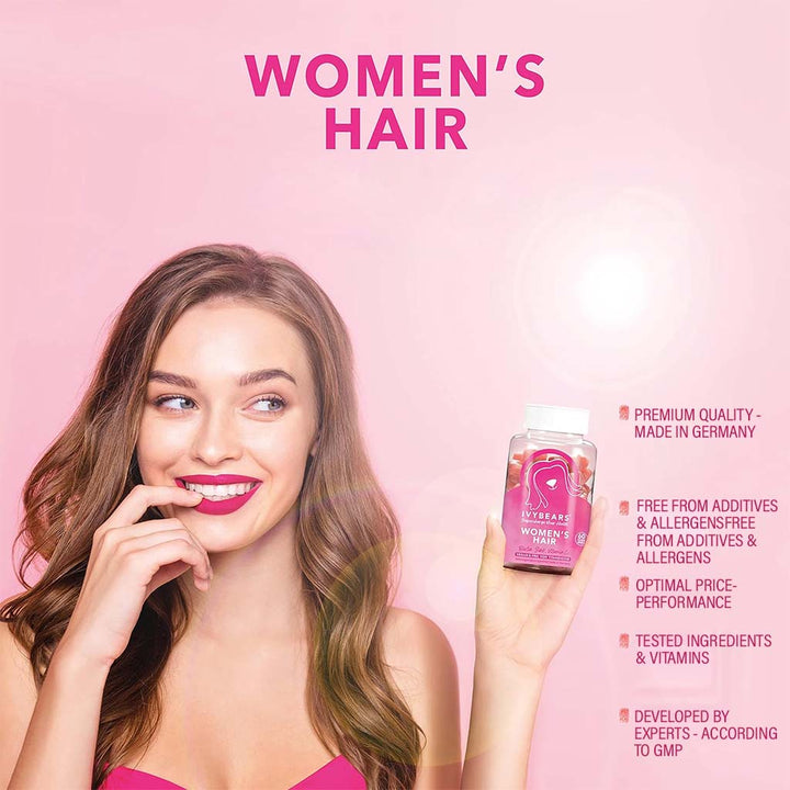 Ivybears Women's Hair Gummies With Biotin, Zinc & Vitamin C, Pack of 60's - Easy Pharmacy LLC