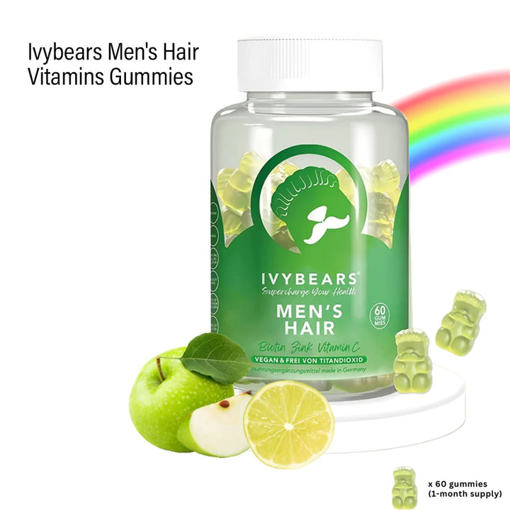 Ivybears Men's Hair Gummies With Biotin, Zinc & Vitamin C, Pack of 60's - Easy Pharmacy LLC