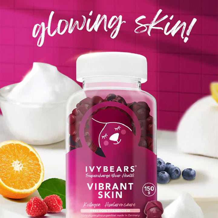 Ivybears Vibrant Skin Gummies With Collagen & Hyaluronic Acid, Pack of 60's - Easy Pharmacy LLC