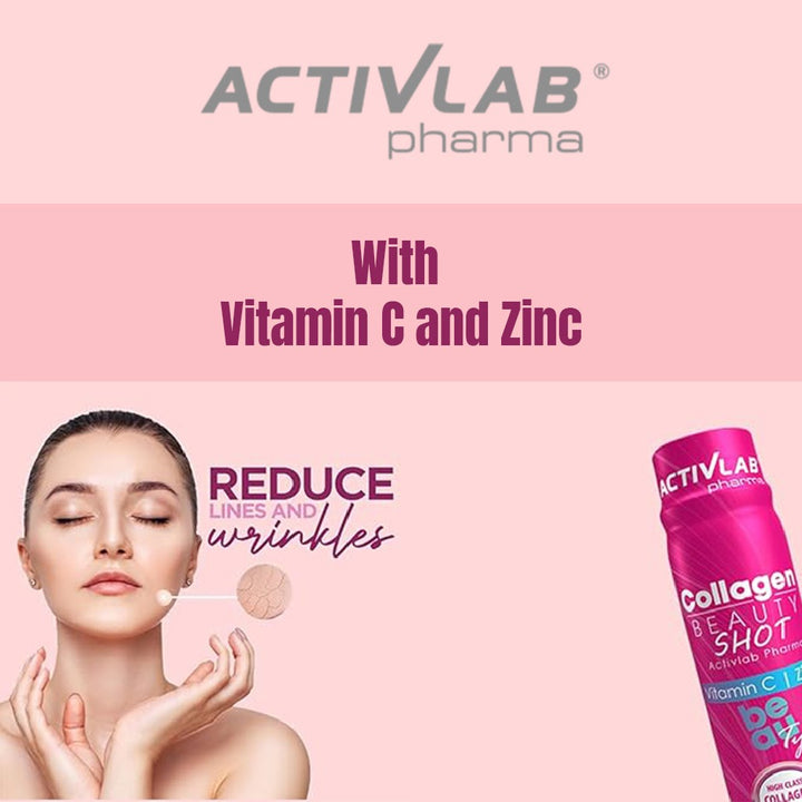 Activlab Pharma Collagen Beauty Ready To Drink Shots With Vitamin C & Zinc For Healthy Skin, Hari & Nails, Pack of 12's*80ml - Easy Pharmacy LLC