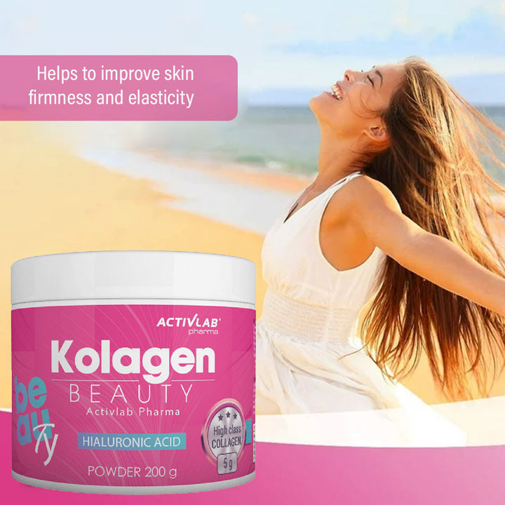 Activlab Pharma Collagen Skin Beauty Supplement Powder With Hyaluronic acid and Vitamin C For Ageing Skin 200g - Easy Pharmacy LLC
