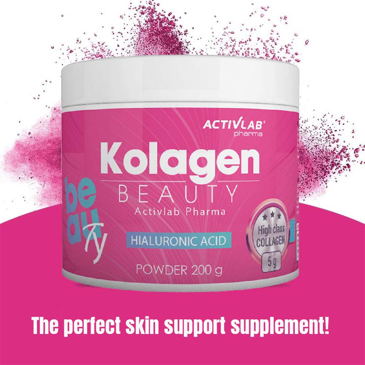 Activlab Pharma Collagen Skin Beauty Supplement Powder With Hyaluronic acid and Vitamin C For Ageing Skin 200g - Easy Pharmacy LLC