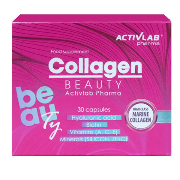 Activlab Pharma Collagen Beauty Capsules with Hyaluronic Acid, Biotin, Vitamins & Minerals – 30 Capsules