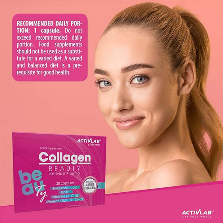 Activlab Pharma Collagen Beauty Capsules With Hyaluronic acid, Biotin, Vitamin & Minerals For Aging Skin, Pack of 30's - Easy Pharmacy LLC