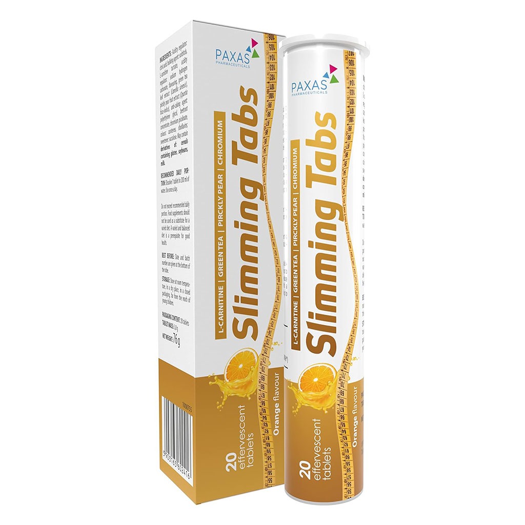 Paxas Slimming Effervescent Tablets With L-carnitine & Green Tea Extract For Weight Maintenance and Weight Control, Pack of 20's - Easy Pharmacy LLC