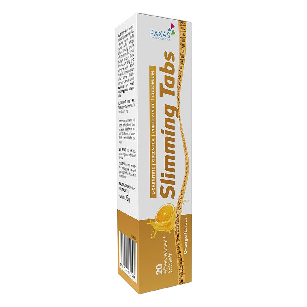 Paxas Slimming Effervescent Tablets With L-carnitine & Green Tea Extract For Weight Maintenance and Weight Control, Pack of 20's - Easy Pharmacy LLC
