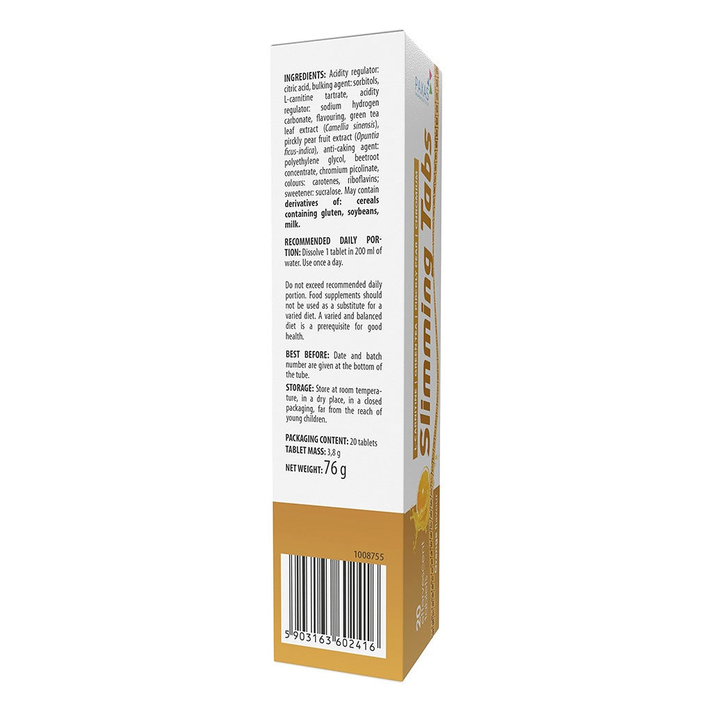 Paxas Slimming Effervescent Tablets With L-carnitine & Green Tea Extract For Weight Maintenance and Weight Control, Pack of 20's - Easy Pharmacy LLC
