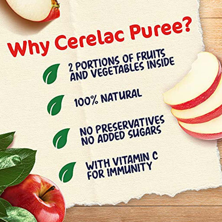 Nestle Cerelac Fruits Puree Pouch With Apple For Babies From 6 Months, 16 x 90g, Pack of 16's - Easy Pharmacy LLC