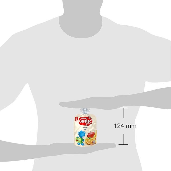 Nestle Cerelac Fruits Puree Pouch With 6 Fruits For Babies From 6 Months, 16 x 90g, Pack of 16's - Easy Pharmacy LLC