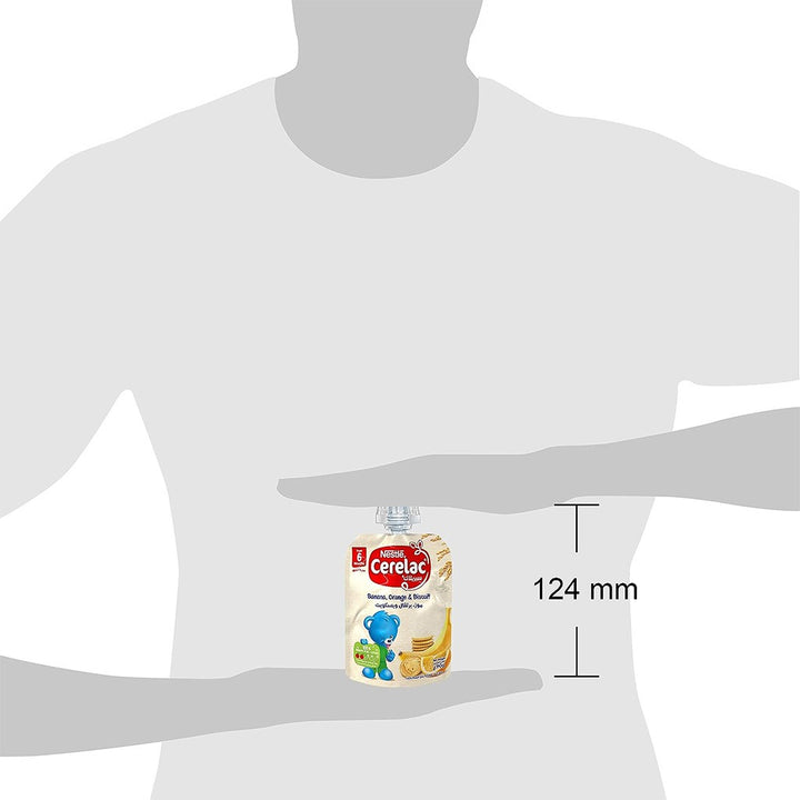 Nestle Cerelac Fruits Puree Pouch With Banana, Orange & Biscuit For Babies From 6 Months, 16 x 90g, Pack of 16's - Easy Pharmacy LLC
