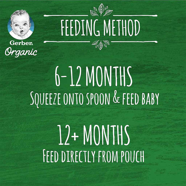 Gerber Organic Puree With Apple For Babies From 6 Months, 7 x 90g, Pack of 7's - Easy Pharmacy LLC