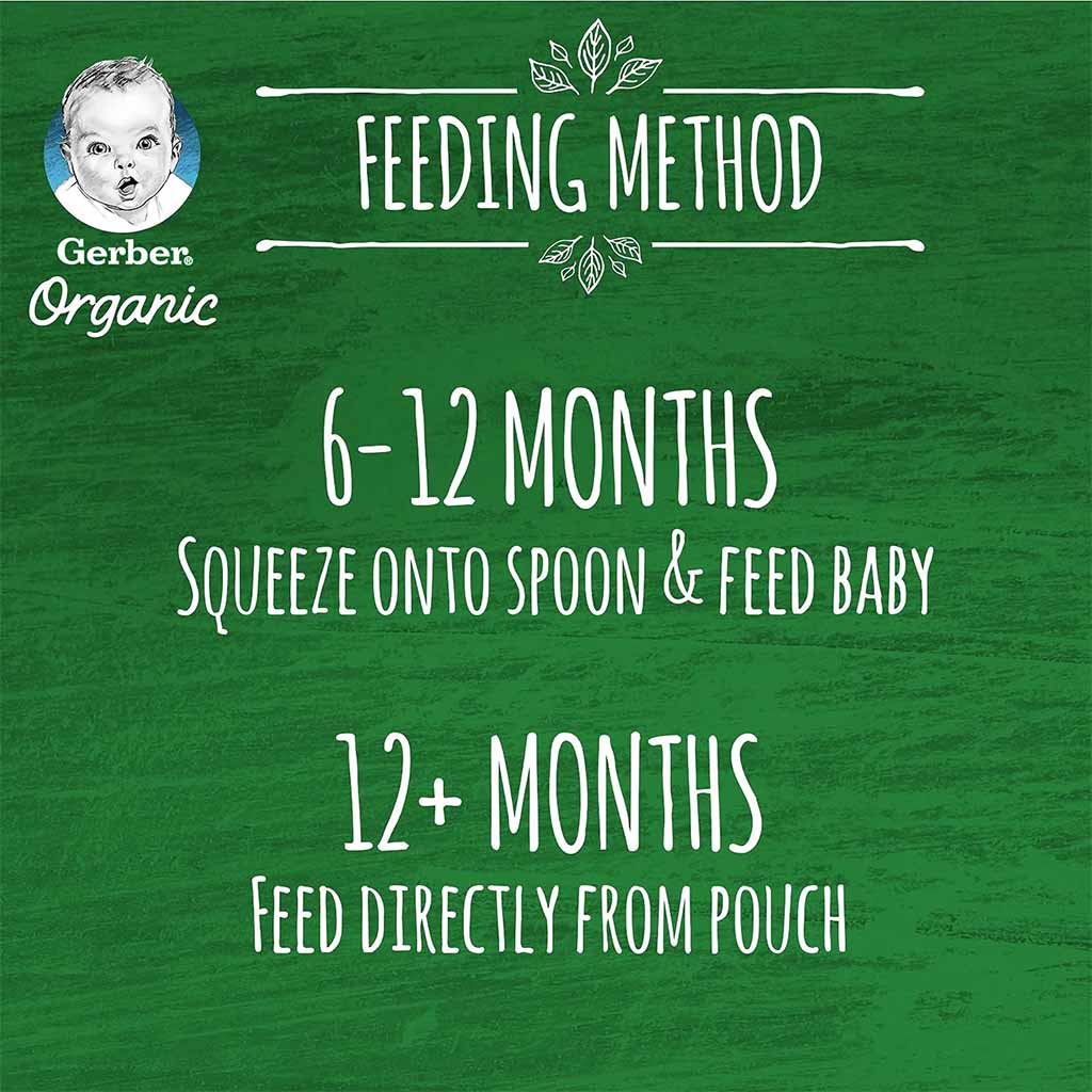 Gerber Organic Puree With Pear, Apple, & Banana For Babies From 6 Months, 7 x 90g, Pack of 7's - Easy Pharmacy LLC