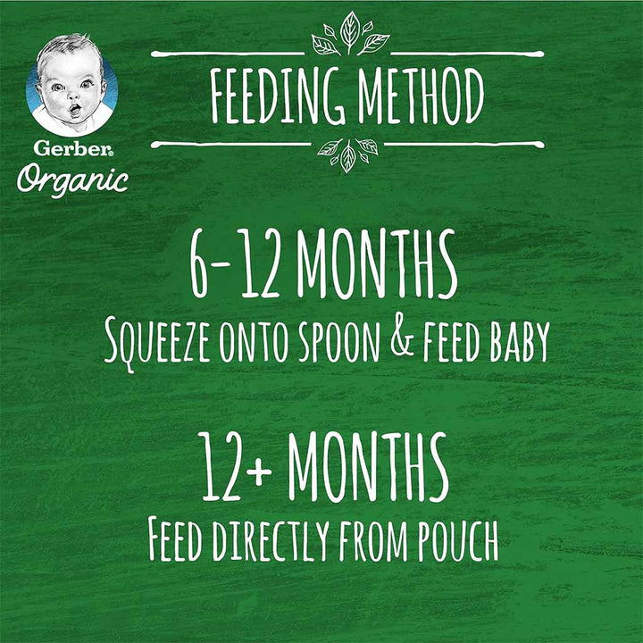 Gerber Organic Puree With Pear, Apple, & Banana For Babies From 6 Months, 7 x 90g, Pack of 7's - Easy Pharmacy LLC