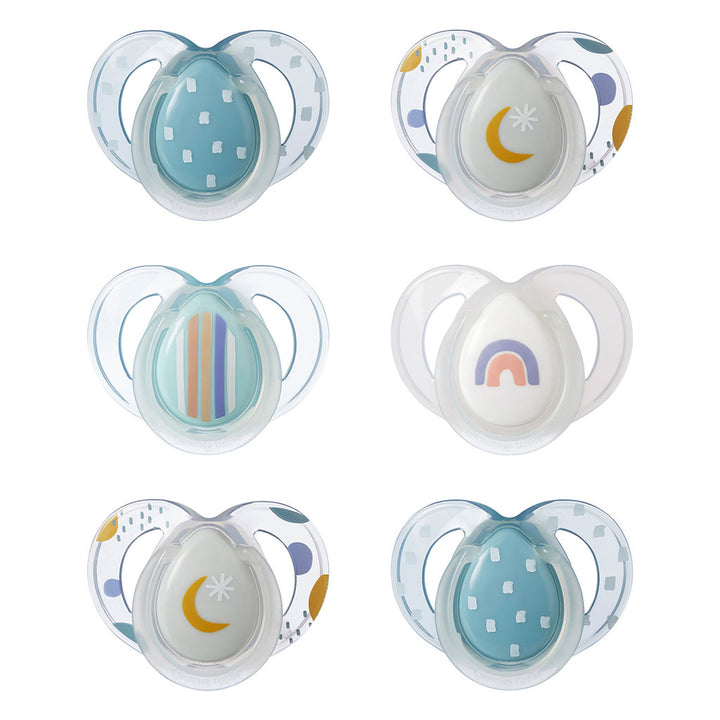 Tommee Tippee Nighttime Baby Soother For 6 To 18 Months - Multi Color, Pack of 6’s - Easy Pharmacy LLC