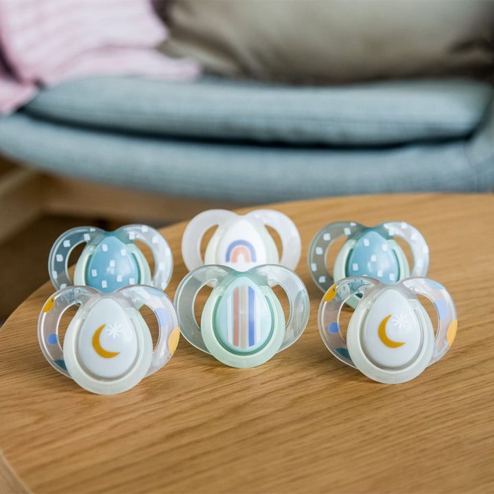 Tommee Tippee Nighttime Baby Soother For 6 To 18 Months - Multi Color, Pack of 6’s - Easy Pharmacy LLC