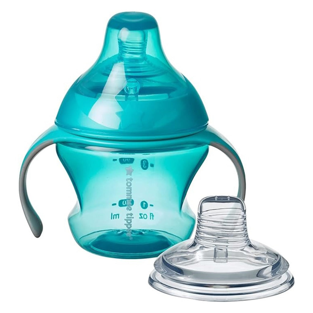 Tommee Tippee Closer To Nature Soft Silicone Teat & Spout Transition Infant Cup From 4+ Months - Color Blue 150ml - Easy Pharmacy LLC