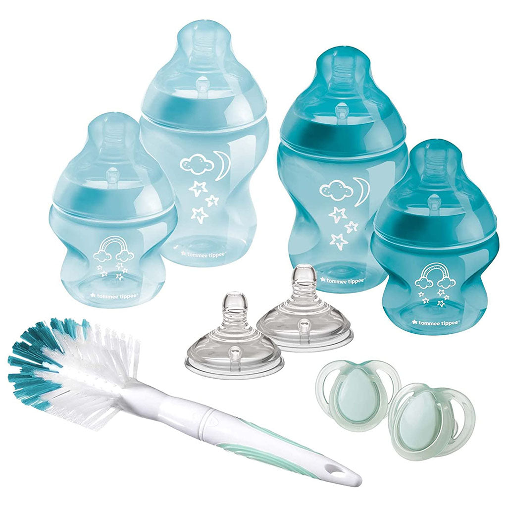Tommee Tippee Closer To Nature Newborn Starter Feeding Kit For 0+ Months - Mixed Sizes - Blue Color - Easy Pharmacy LLC