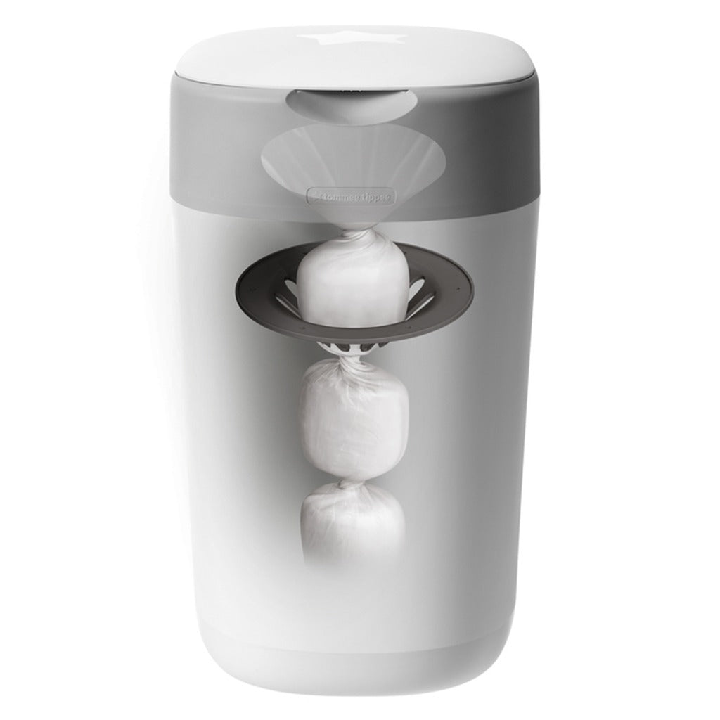 Tommee Tippee Twist & Click Sangenic Universal Advanced Nappy Disposal Bin With 12 Refill Cassette Complete Starter Set For Nappy Disposal - White - Easy Pharmacy LLC