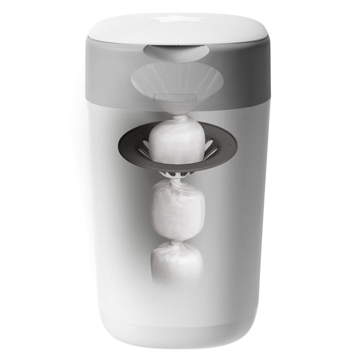 Tommee Tippee Twist & Click Sangenic Universal Advanced Nappy Disposal Bin With 12 Refill Cassette Complete Starter Set For Nappy Disposal - White - Easy Pharmacy LLC